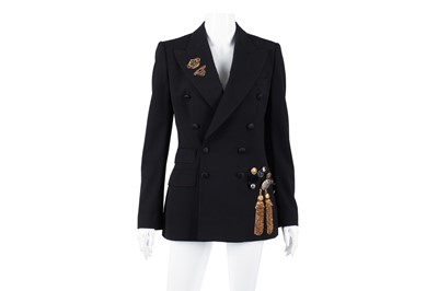 Lot 664 - Dolce & Gabbana Embellished Black Jacket - Size 40