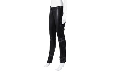 Lot 675 - Dolce & Gabbana Black Leather Trouser