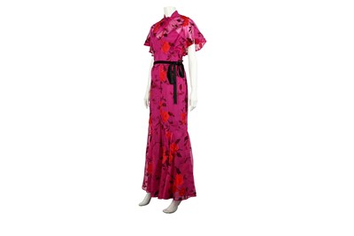 Lot 604 - Erdem Fuchsia Celestina Maxi Dress - Size 6