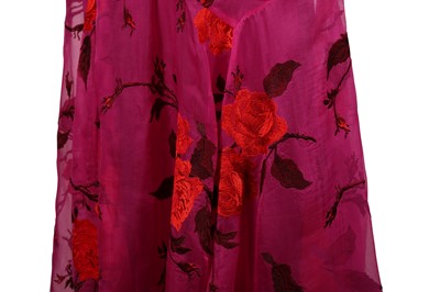 Lot 604 - Erdem Fuchsia Celestina Maxi Dress - Size 6
