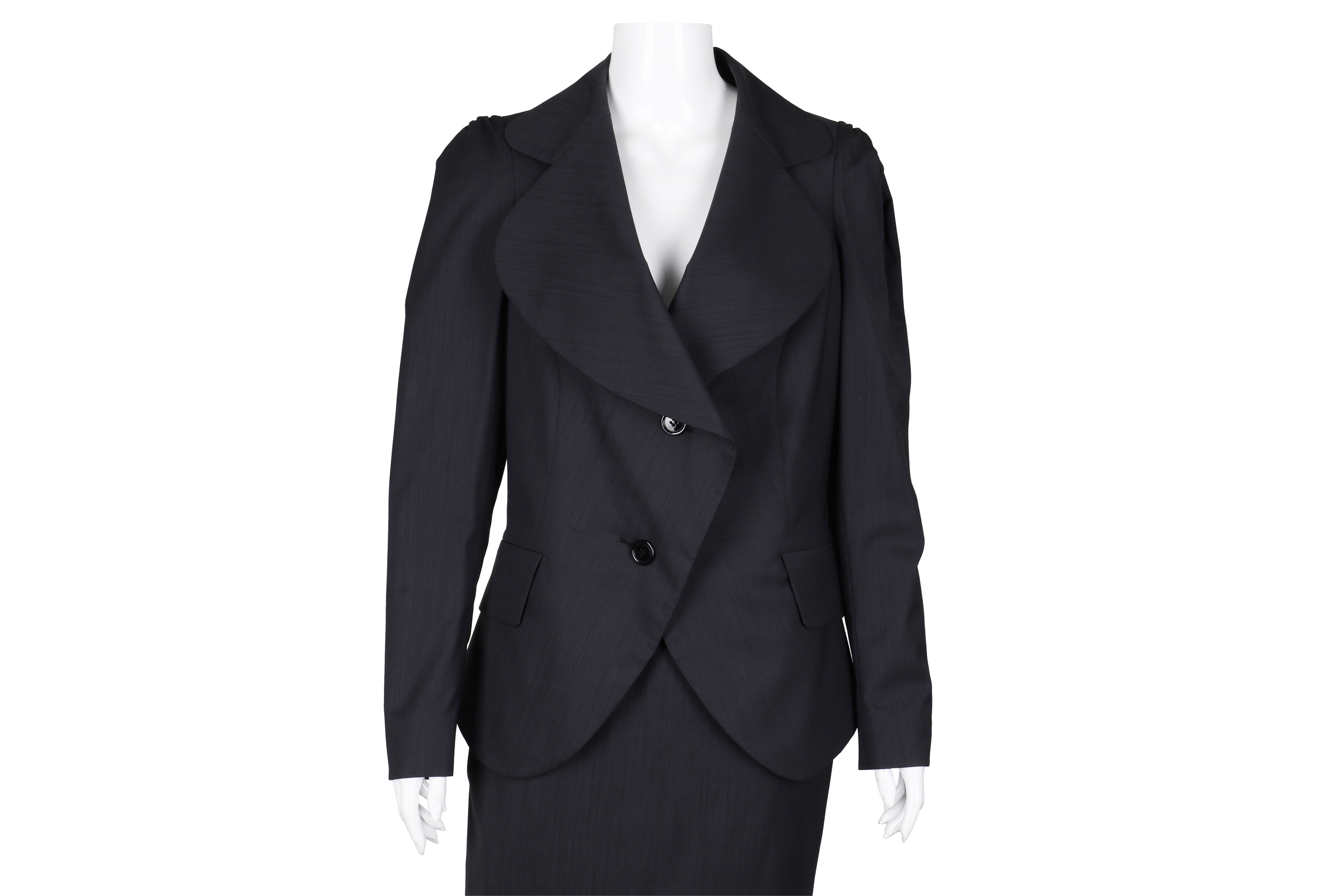 Lot 637 - Vivienne Westwood Grey Skirt Suit - Size