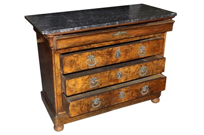 Lot 539 - A FRENCH LOUIS PHILIPPE MAHOGANY COMMODE, 19TH CENTURY