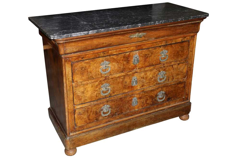 Lot 539 - A FRENCH LOUIS PHILIPPE MAHOGANY COMMODE, 19TH CENTURY