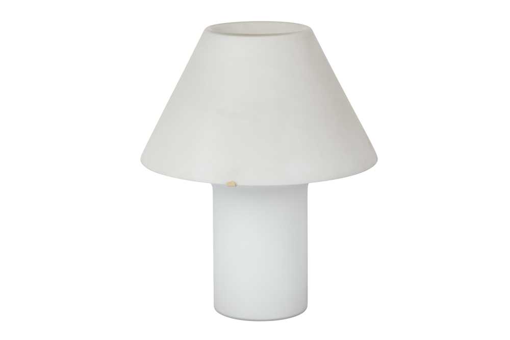 Lot 166 - A WHITE OPALINE GLASS LAMP, 20TH CENTURY