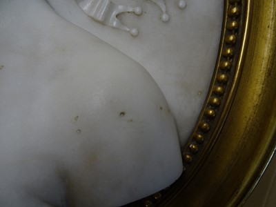 Lot 181 - A  CONTINENTAL CARRARA MARBLE OVAL PLAQUE OF CERES, THE GODDESS OF THE HARVEST, 19TH CENTURY