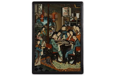 Lot 311 - A CHINESE PAINTING ON GLASS, 20TH CENTURY