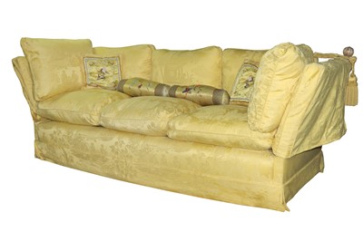 Lot 546 - A PETER DUDGEON THREE SEATER SOFA OF KNOWLE STYLE