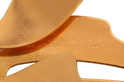 Lot 237 - Three Georg Jensen gold-plated Christmas tree decorations