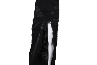 Lot 653 - Roberto Cavalli Black Strapless Gown - Size S