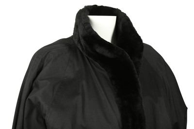 Lot 427 - Yves Saint Laurent Black Fur Lined Coat
