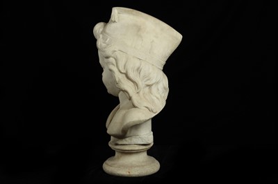 Lot 9 - A LATE 19TH CENTURY ITALIAN CARVED MARBLE BUST OF A BOY