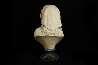 Lot 8 - PIETRO BAZZANTI (ITALIAN, 1825-1895): AN ALABASTER BUST OF A YOUNG MAIDEN