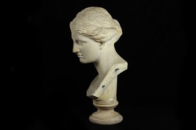Lot 21 - F. PALLA (ITALIAN, LATE 19TH C) A LARGE WHITE MARBLE BUST OF VENUS AFTER THE ANTIQUE