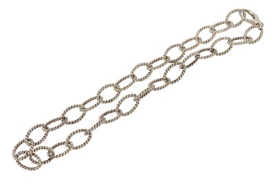 Lot 45 - A SILVER NECKLACE, BY TIFFANY & CO.