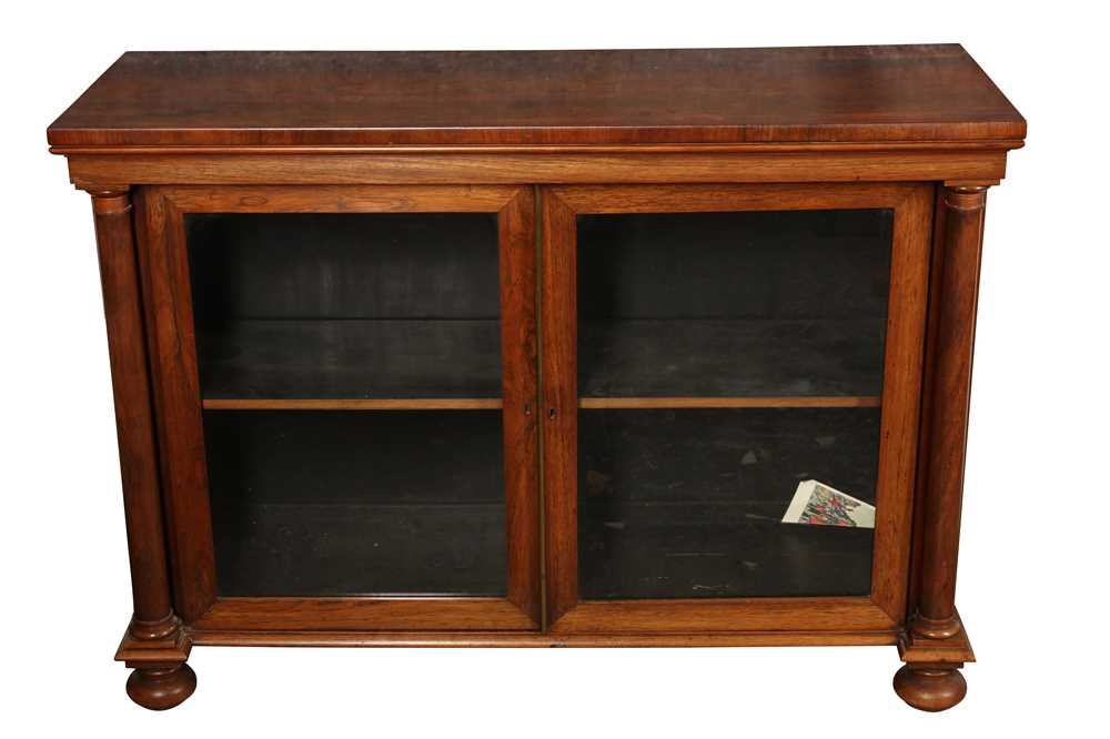 Lot 164 - A WILLIAM IV ROSEWOOD RECTANGULAR SIDE CABINET
