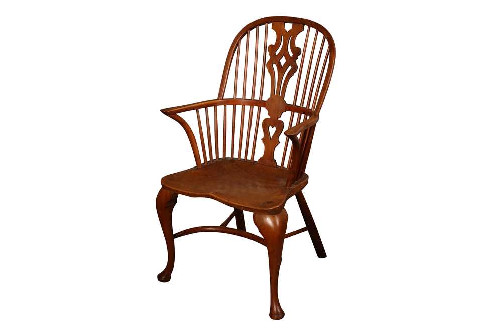 Lot 177 - AN ELM AND YEW WINDSOR CHAIR BY ERNST GOODCHILD CIRCA 1940