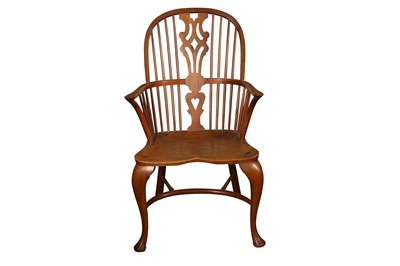 Lot 177 - AN ELM AND YEW WINDSOR CHAIR BY ERNST GOODCHILD CIRCA 1940