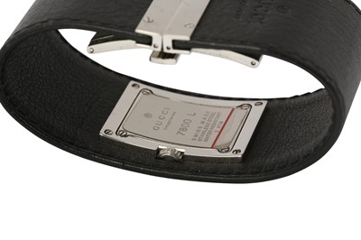 Lot 486 - Gucci Black Cuff Bracelet Watch