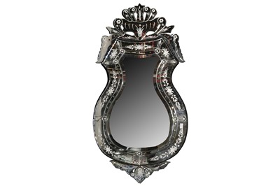 Lot 604 - AN ITALIAN VENETIAN MIRROR, 20TH CENTURY