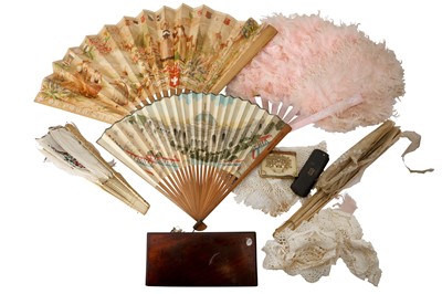 Lot 150 - A SMALL GROUP OF 19th CENTURY FANS