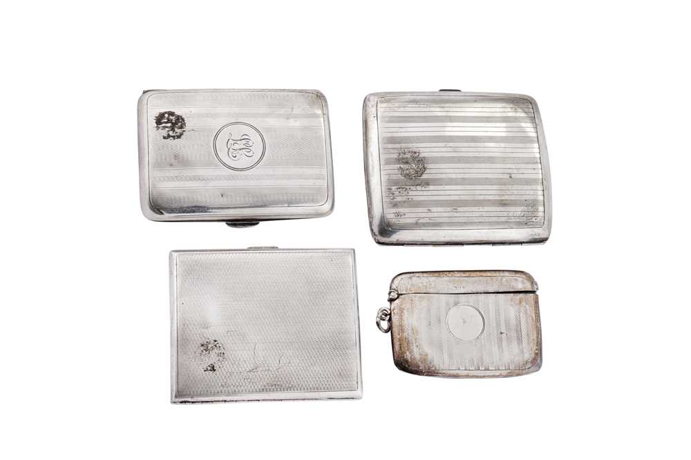 Lot 300 - A mixed group of sterling silver cigarette cases