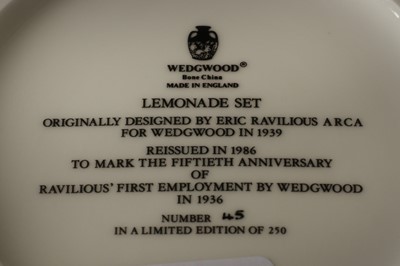 Lot 179 - ERIC RAVILLIOUS (1903-1942) FOR WEDGWOOD, A LEMONADE SET