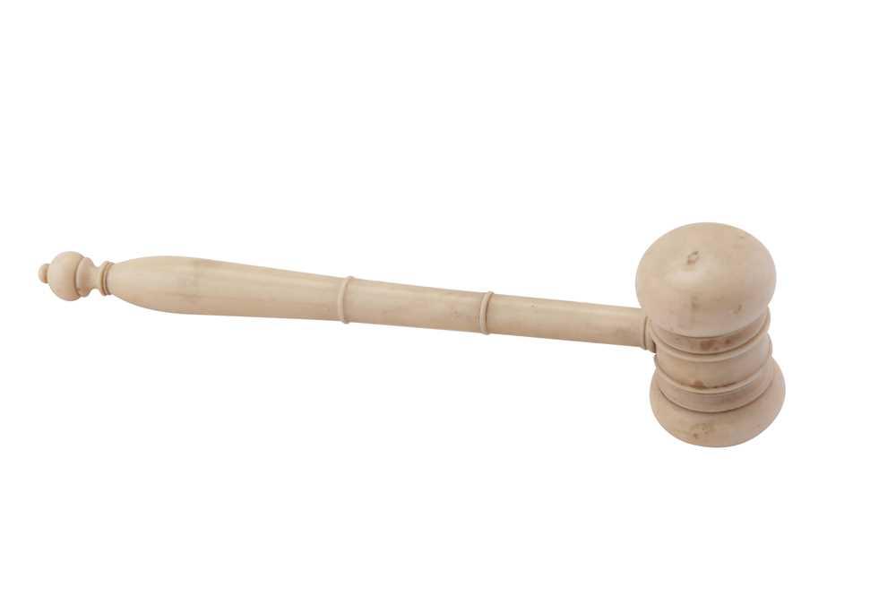 Lot 69 A late 19th / early 20th century ivory gavel,