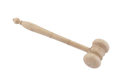 Lot 69 - A late 19th / early 20th century ivory gavel, circa 1900