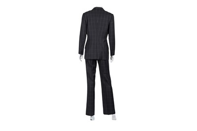 Lot 634 - Bespoke Kilts 4 All Grey Check Trouser Suit