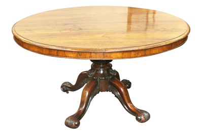 Lot 464 - A VICTORIAN ROSEWOOD BREAKFAST TABLE