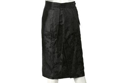 Lot 414 - Christian Lacroix Black Applique Skirt Suit- Size 40