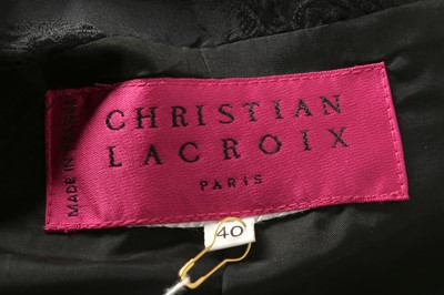 Lot 414 - Christian Lacroix Black Applique Skirt Suit- Size 40
