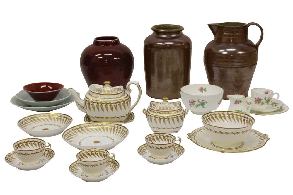 Lot 158 - A SPODE PART TEA SERVICE, EARLY 19TH CENTURY