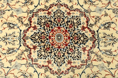 Lot 52 - AN EXTREMELY FINE PART SILK NAIN RUG, CENTRAL PERSIA