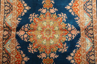Lot 85 - AN EXTREMELY FINE SILK QUM RUG, CENTRAL PERSIA