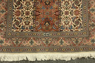 Lot 72 - A VERY FINE AND UNUSUAL PART SILK TABRIZ RUNNER, NORTH-WEST PERSIA