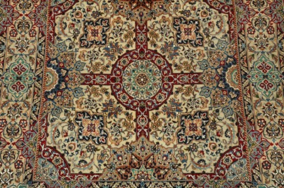 Lot 103 - AN EXTREMELY FINE PART SILK NAIN RUG, CENTRAL PERSIA