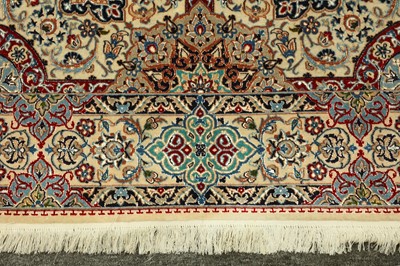 Lot 103 - AN EXTREMELY FINE PART SILK NAIN RUG, CENTRAL PERSIA