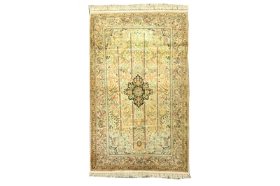 Lot 98 - AN EXTREMELY FINE SILK RUG