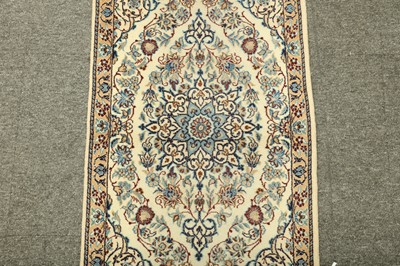 Lot 71 - A VERY FINE PART SILK NAIN RUNNER, CENTRAL PERSIA