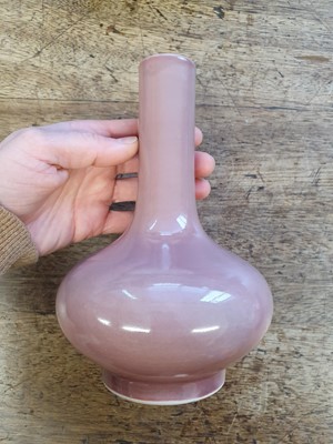 Lot 45 - A CHINESE COPPER-RED GLAZED BOTTLE VASE.