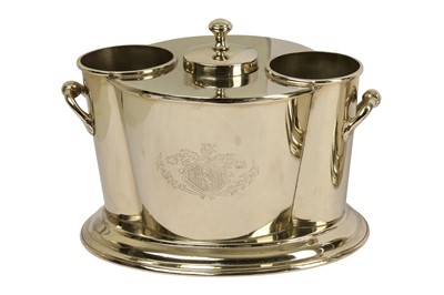 Lot 17 - A PAIR OF CHROMED WINE COOLERS, LATE 20TH CENTURY