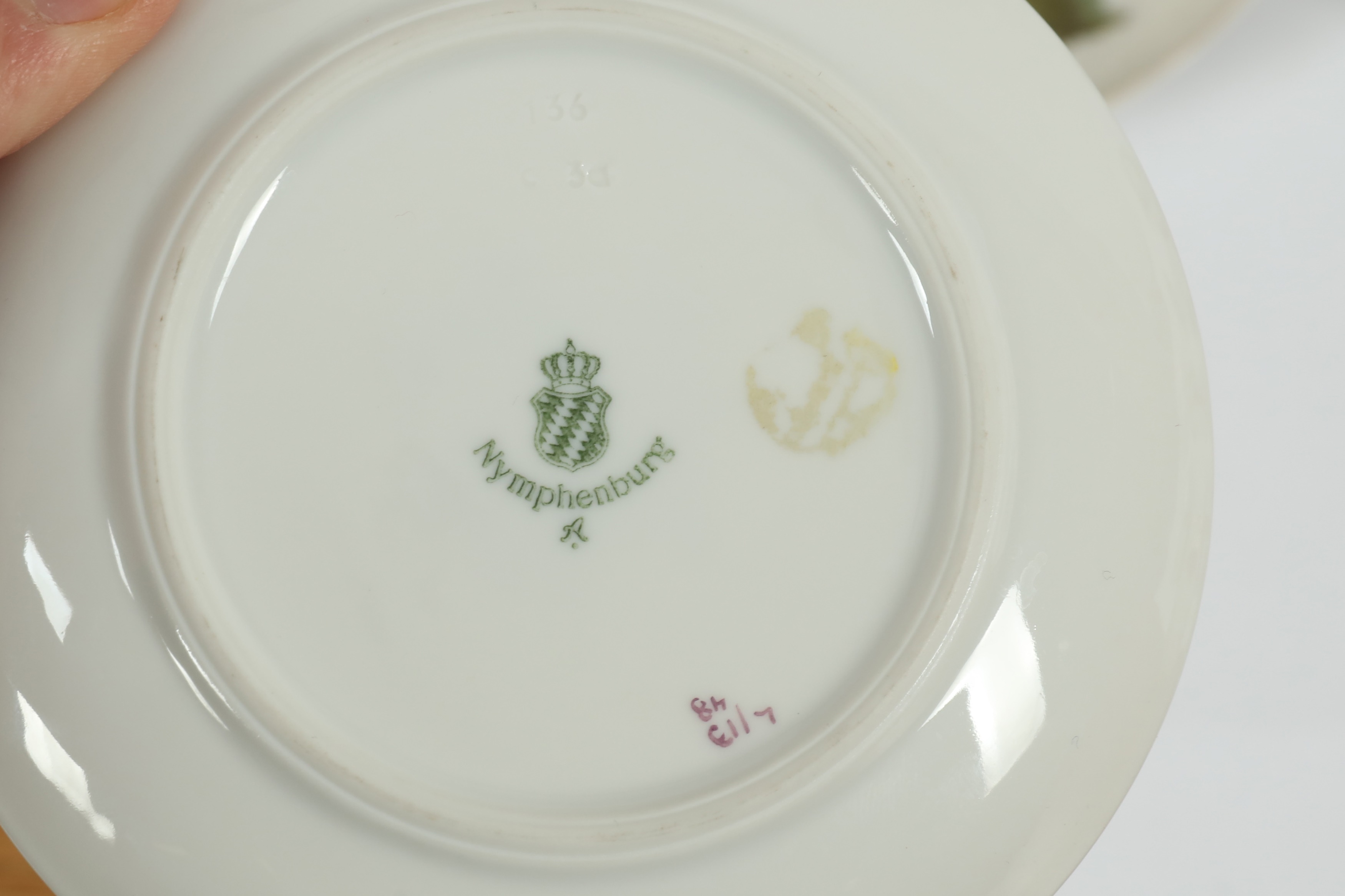 Lot 227 - A GERMAN PORCELAIN CUP AND SAUCER, 18TH