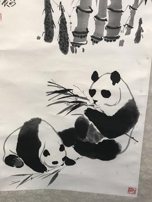 Lot 212 - A RONG BAO ZHAI PRINT DEPICTING A PANDA.