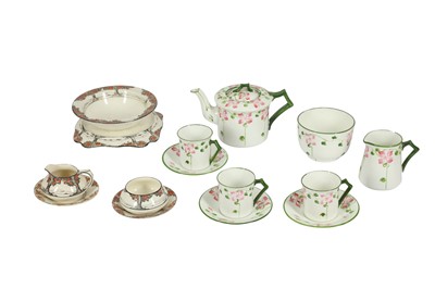Lot 261 - A STAFFORDSHIRE POTTERY PART TEA SERVICE BY E H AND CO. FENTON