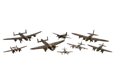Lot 91 - A COLLECTION OF EIGHT SCRATCH BUILT MODELS OF WORLD WAR II AEROPLANES, 20TH CENTURY