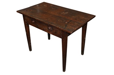 Lot 501 - AN OAK RECTANGULAR TABLE, 19TH CENTURY