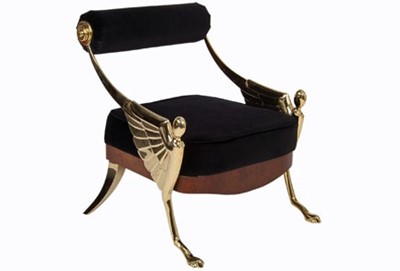 Lot 331 - UNKNOWN: A Empire style sphinx chair