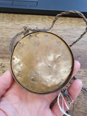 Lot 753 - λ THREE TIBETAN CIRCULAR SILVER GAU.