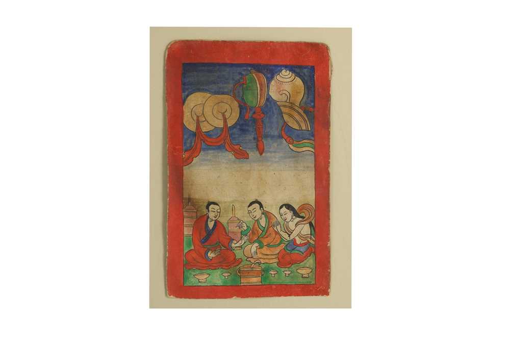 Lot 762 - A TIBETAN PAPER TSAKLI.